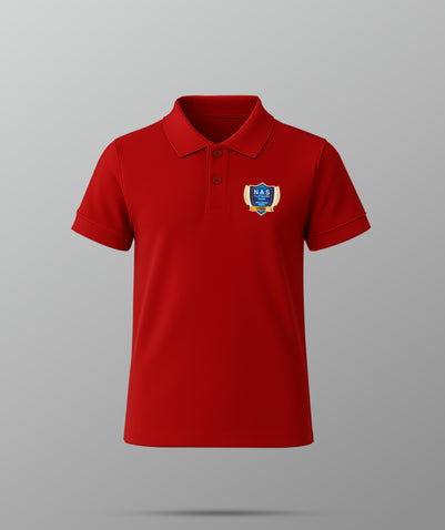 Unisex Red PE- Polo Tshirt (KG-GR5)-NAS