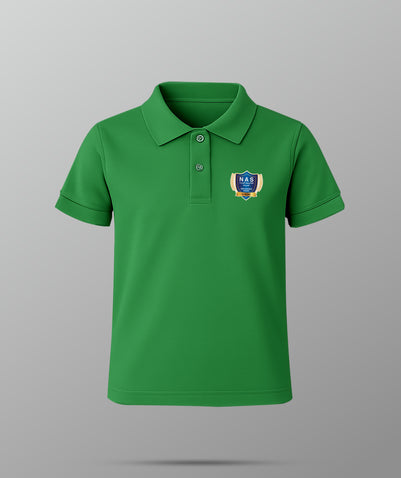 Unisex Green PE- Polo Tshirt (KG-GR5)-NAS