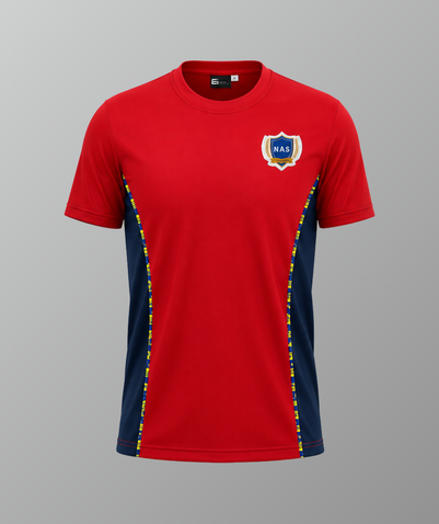 Unisex PE T-Shirt Red (KG1–GR5) - NAS