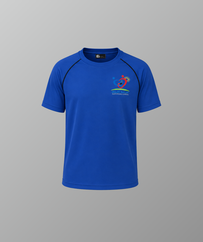 Unisex PE T-Shirt Royal Blue (GR1–GR4) – Al Shorouq