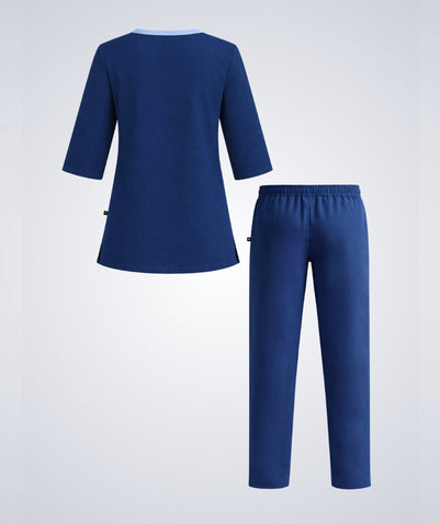 Women’s Maid Uniform – Contrast V-Neck Set