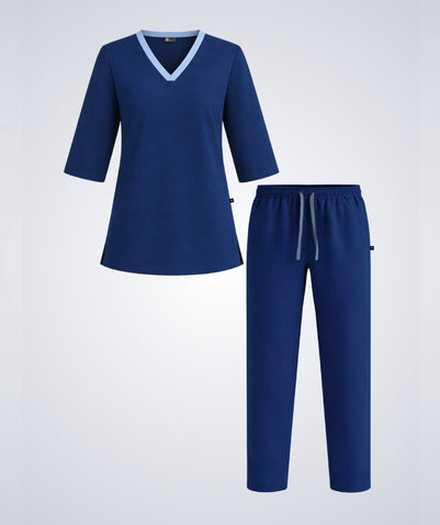 Women’s Maid Uniform – Contrast V-Neck Set
