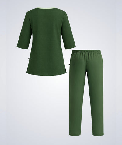 Women’s Maid Uniform – Contrast V-Neck Set