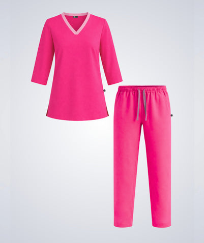 Women’s Maid Uniform – Contrast V-Neck Set