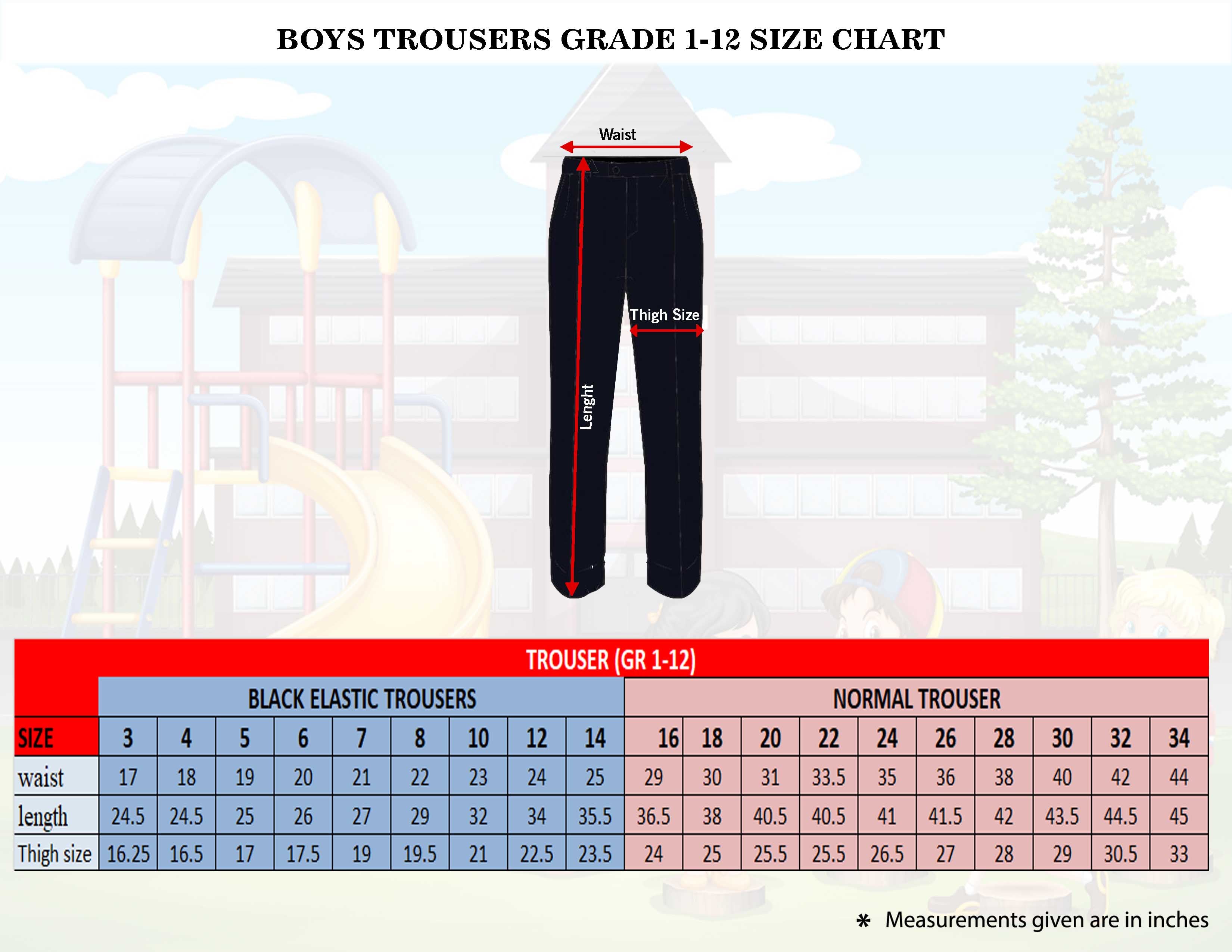 Boys Trouser(GR1-GR12)-Al Ain