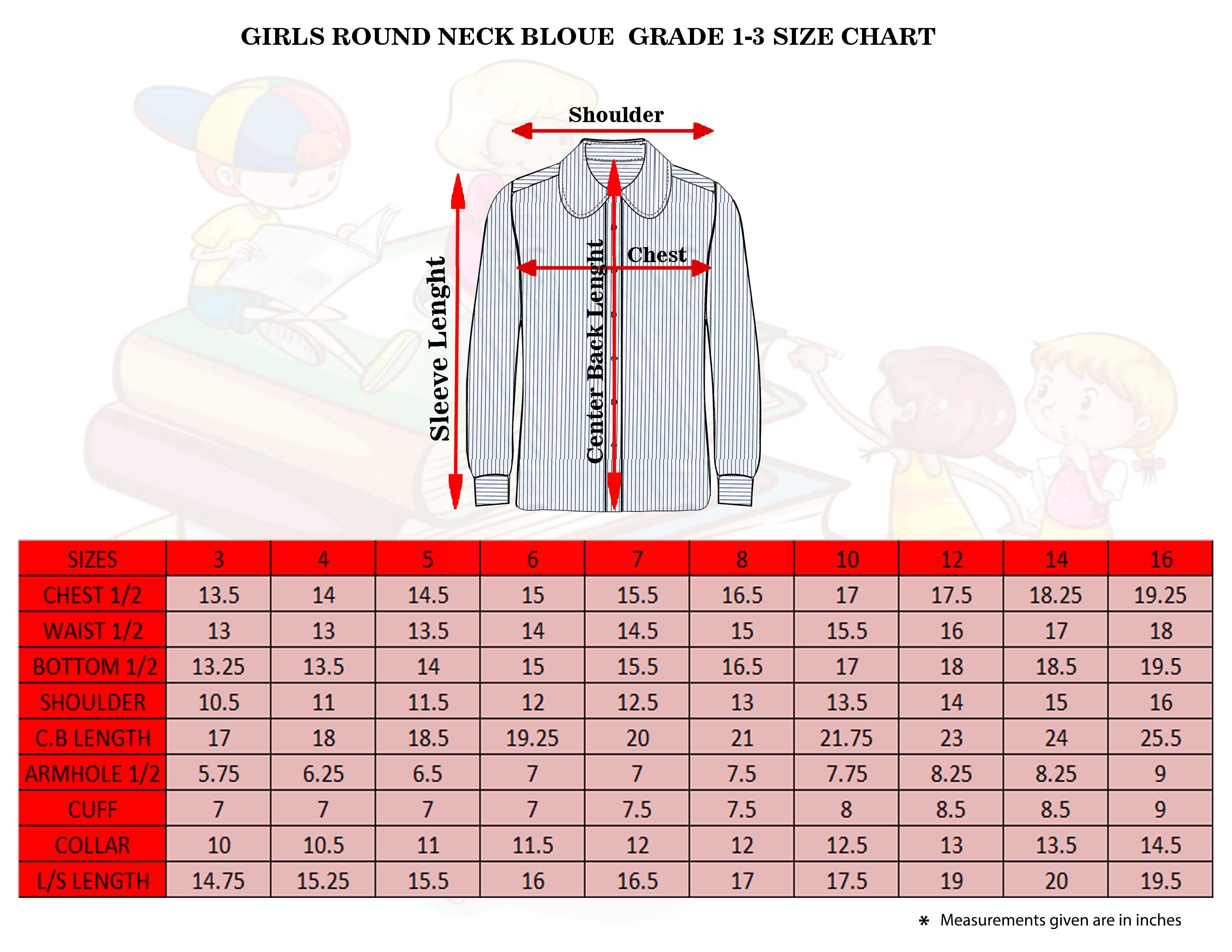 Girls Blouse(GR1- GR3)-Al Ain