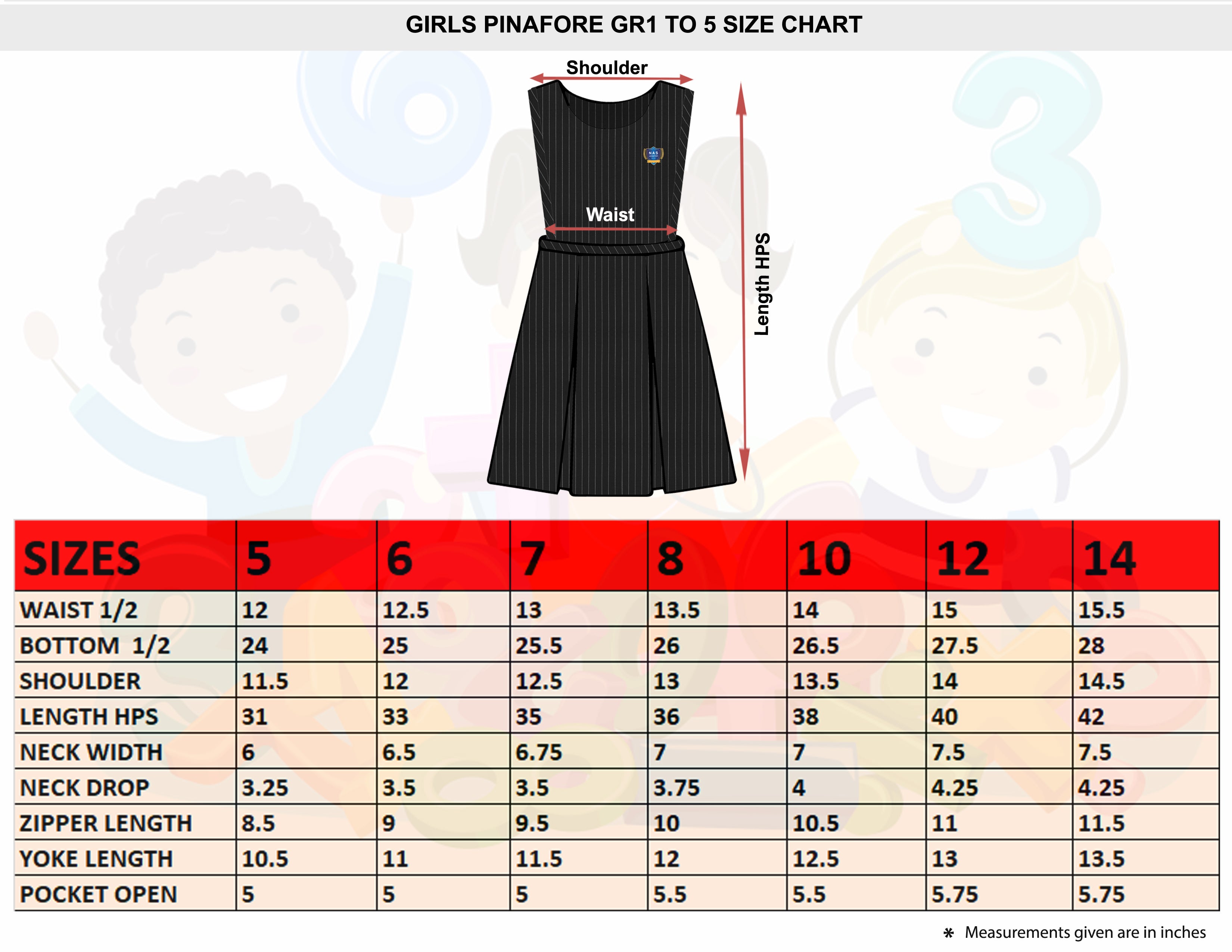 Girls Pinafore(GR1-GR5)-NAS