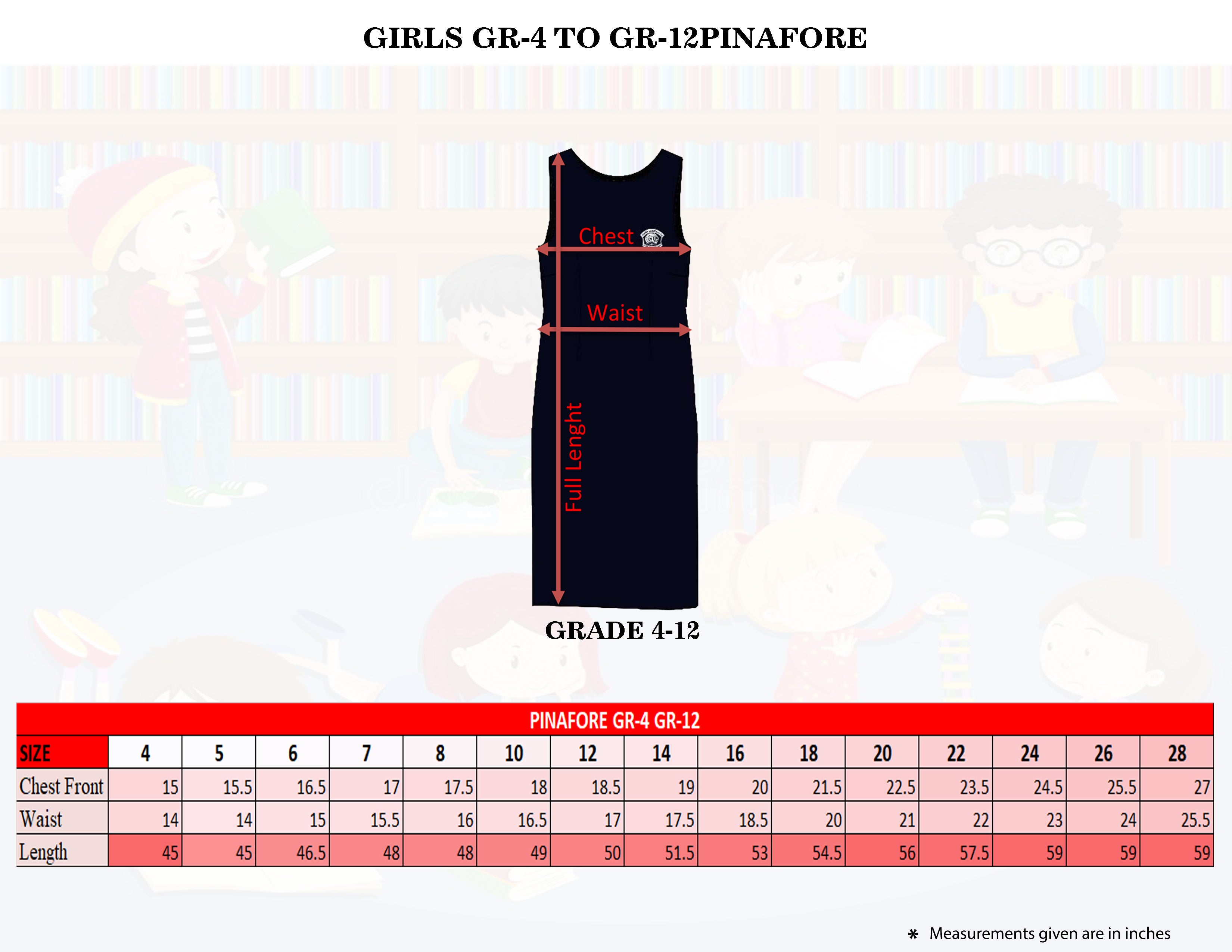 Girls Pinafore(GR4-GR12)- Abu Dhabi