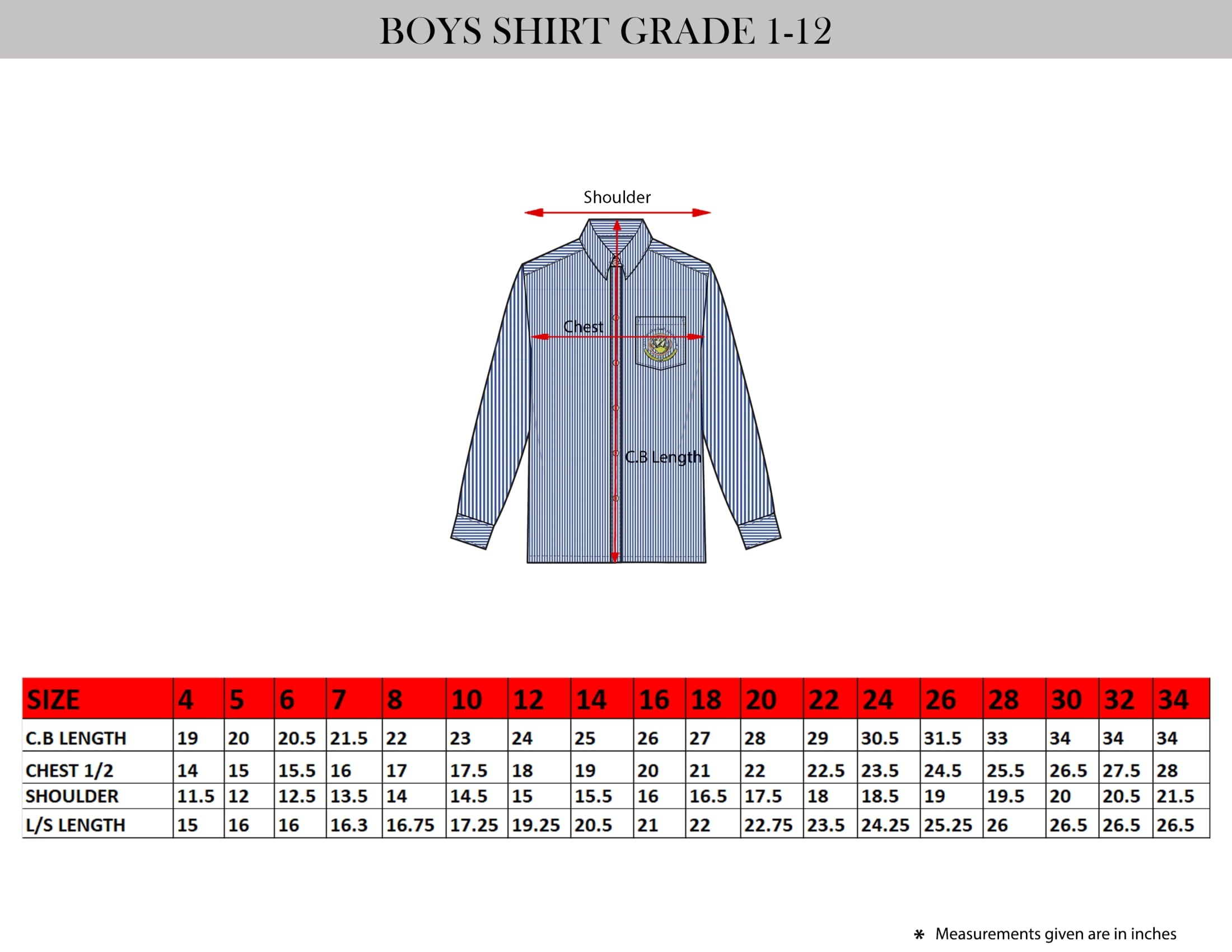 Boys Shirt Blue (GR 1-12)-RAS