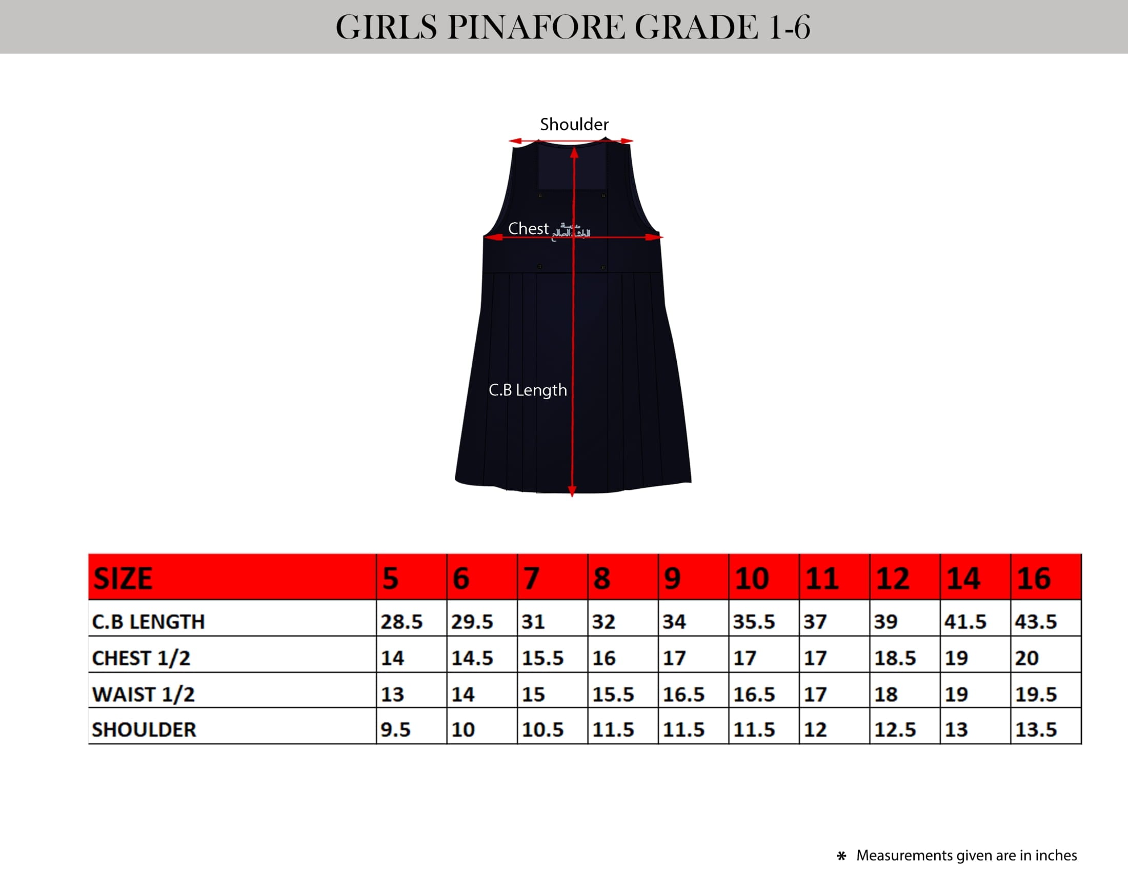 Girls Pinafore (GR 1-6)-RAS