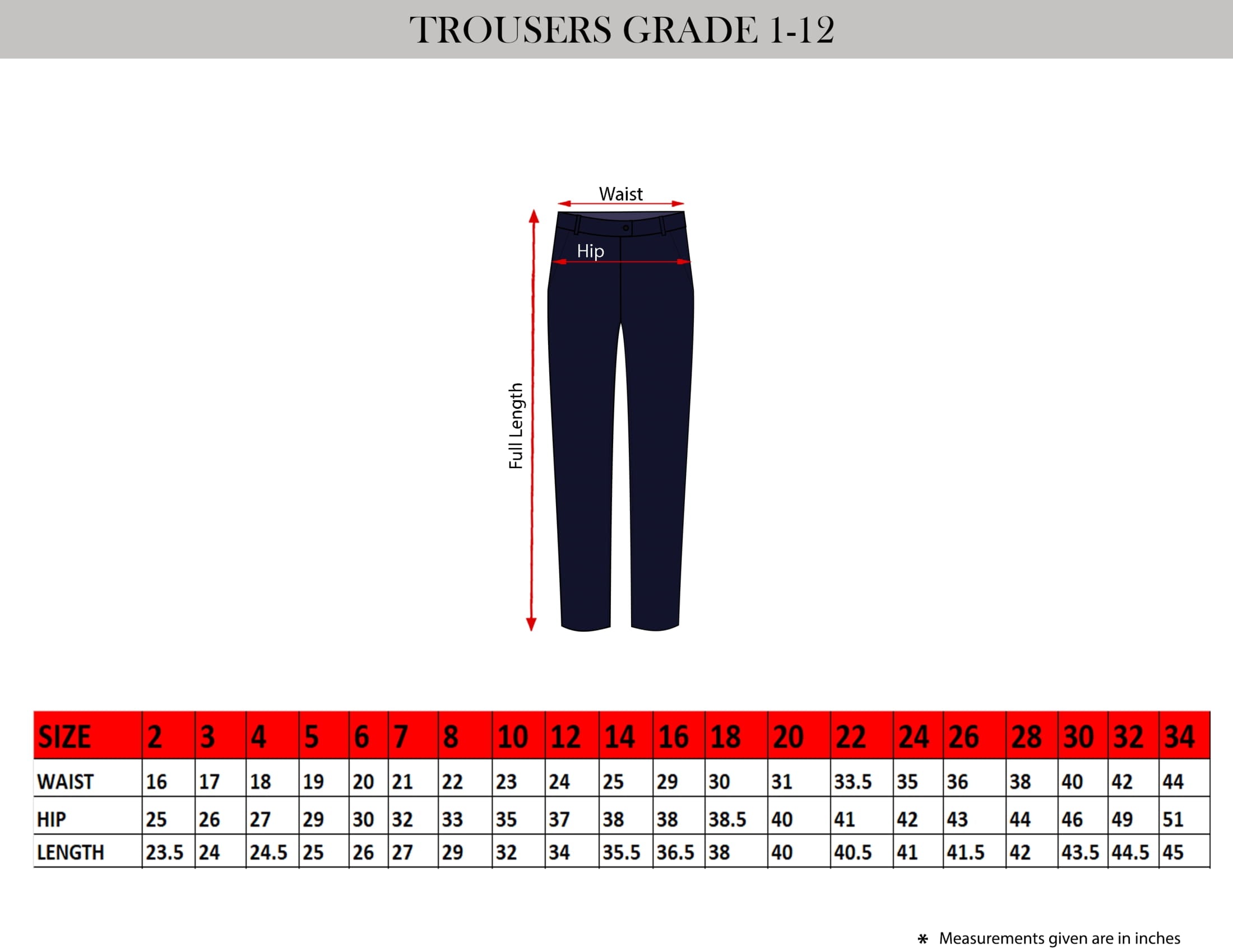 Boys Trousers (GR1-12)-RAS