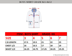 Boys Blue Stripe Shirt KG-RAS