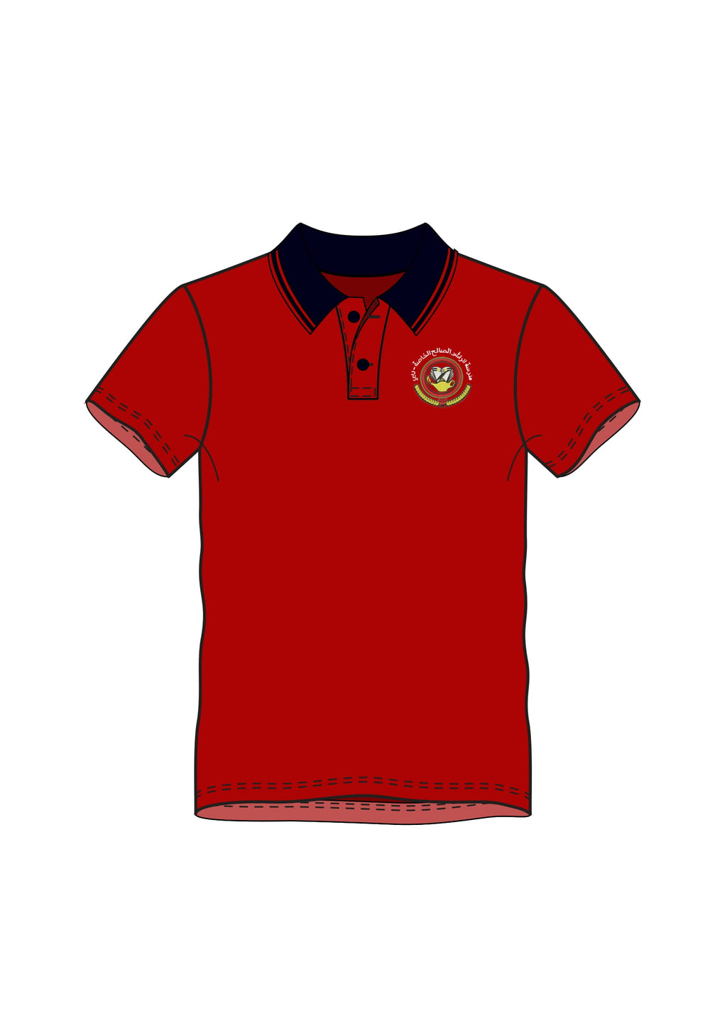 Girls Sports Red T-Shirt (KG-12)-RAS
