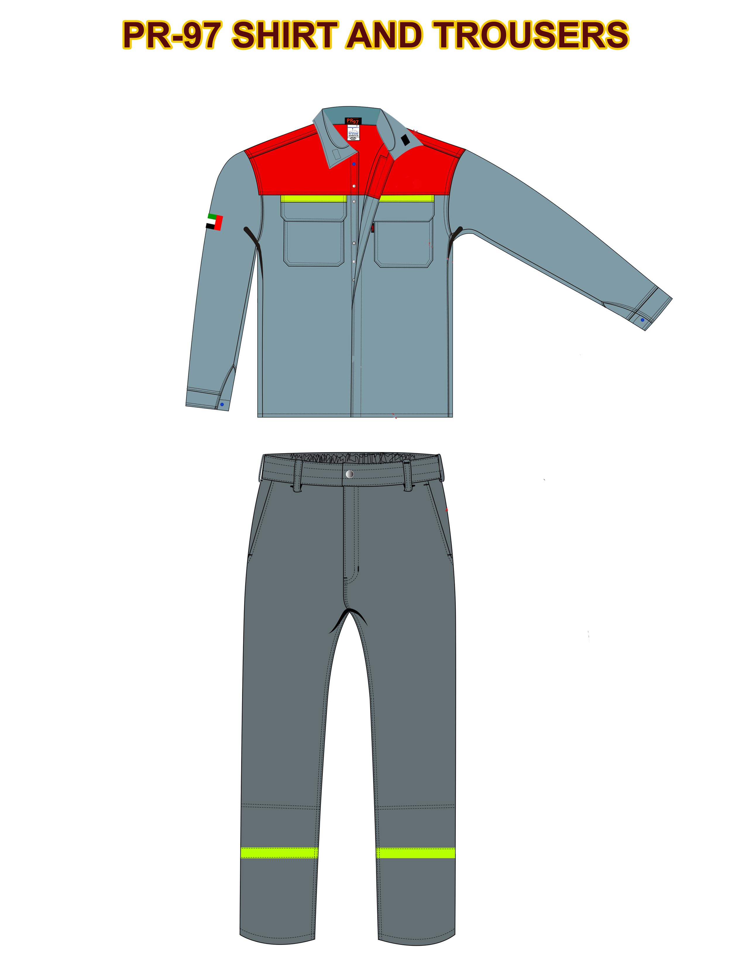 Molten Metal Splash set(Shirt & Trouser)