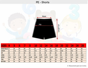 PE-Black Shorts(GR6-GR12)-NAS